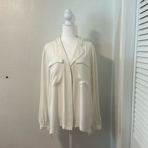 White House/Black Market cream colored blouse